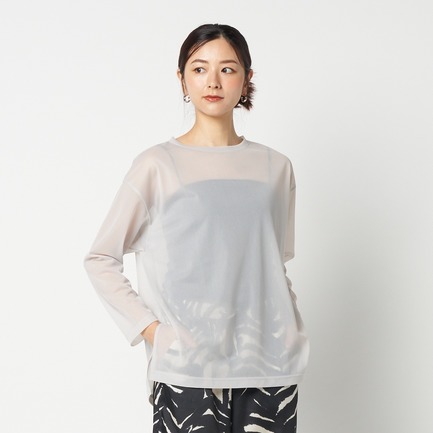 SHEER LONG SLEEVE TEE 詳細画像 ライトグレー 8
