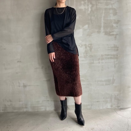SHEER LONG SLEEVE TEE 詳細画像 ライトグレー 1