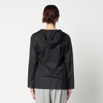 SHEER HOODIE PULLOVER 詳細画像 ブラック 8