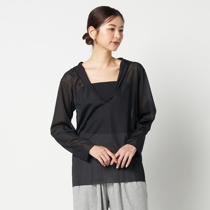 SHEER HOODIE PULLOVER 詳細画像 ブラック 9