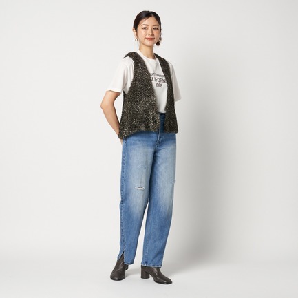 GLITTER KNIT GILET 詳細画像 ブラック 5
