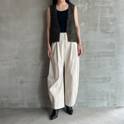 GLITTER KNIT GILET 詳細画像 ブラック 7