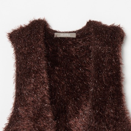 GLITTER KNIT GILET 詳細画像 ダークブラウン 2