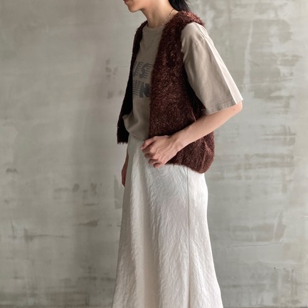 GLITTER KNIT GILET 詳細画像 ダークブラウン 6