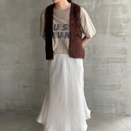 GLITTER KNIT GILET 詳細画像 ダークブラウン 7