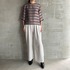 GLITTER STRIPE TEE BLOUSE 詳細画像