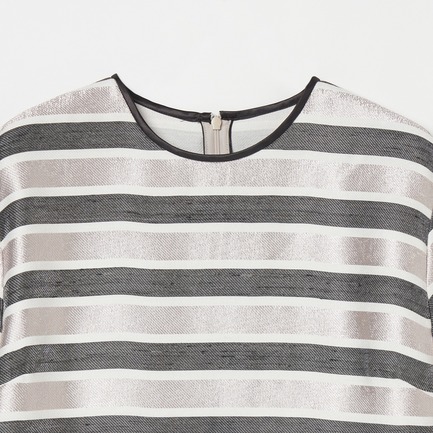 GLITTER STRIPE TEE BLOUSE 詳細画像 ベージュ 2
