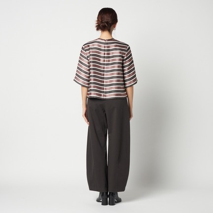GLITTER STRIPE TEE BLOUSE 詳細画像 ダークブラウン 3