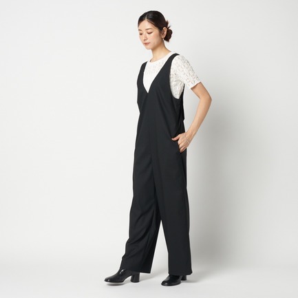 JUMP SUITS (V NECK) 詳細画像 ブラック 12