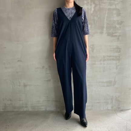 JUMP SUITS (V NECK) 詳細画像 ネイビー 1