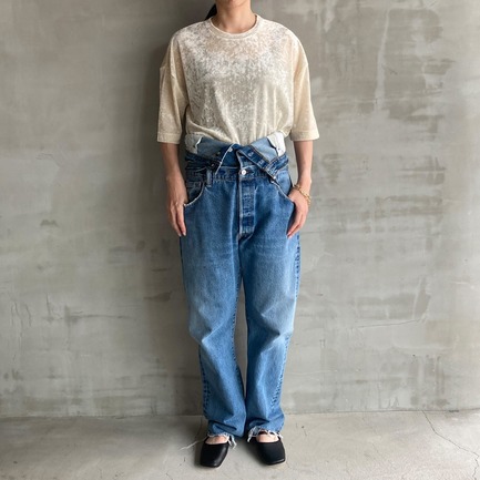 SHEER VELOUR TEE 詳細画像 アイボリー 1