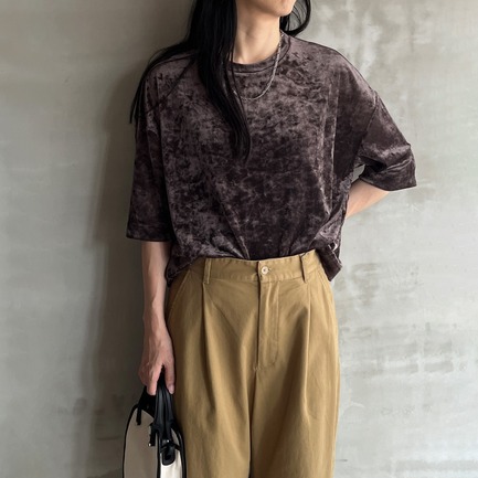 SHEER VELOUR TEE 詳細画像 ダークブラウン 8