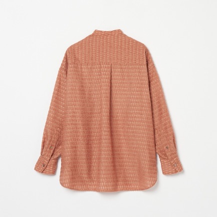 CUT JACQUARD BAND COLLAR SHIRT 詳細画像 キャメル 1