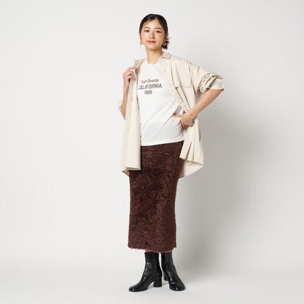 COTTON TWILL BIG SHIRT 詳細画像 アイボリー 12