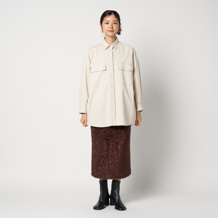 COTTON TWILL BIG SHIRT 詳細画像 アイボリー 7