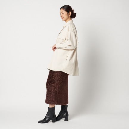 COTTON TWILL BIG SHIRT 詳細画像 アイボリー 8