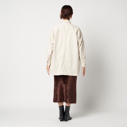 COTTON TWILL BIG SHIRT 詳細画像 アイボリー 9