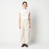 COTTON TWILL CURVY TUCK PANTS 詳細画像