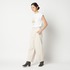 COTTON TWILL CURVY TUCK PANTS 詳細画像