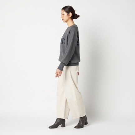COTTON TWILL CURVY TUCK PANTS 詳細画像 アイボリー 6
