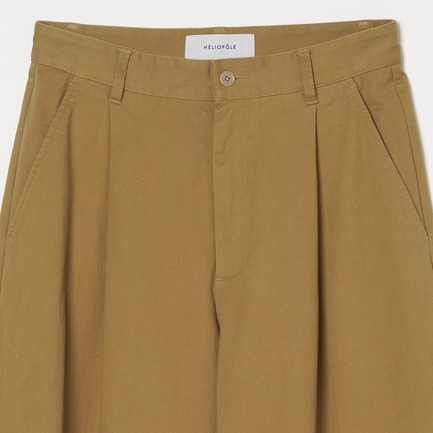 COTTON TWILL CURVY TUCK PANTS 詳細画像 キャメル 2