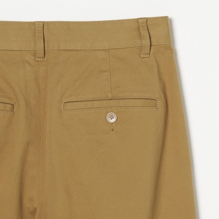 COTTON TWILL CURVY TUCK PANTS 詳細画像 キャメル 4