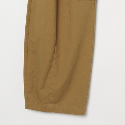 COTTON TWILL CURVY TUCK PANTS 詳細画像 キャメル 5