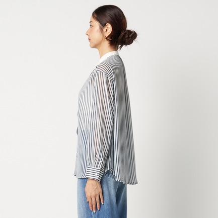 the EDITOR SHIRT (CHIFFON) 詳細画像 ホワイト 2