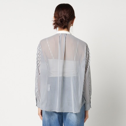 the EDITOR SHIRT (CHIFFON) 詳細画像 ホワイト 3