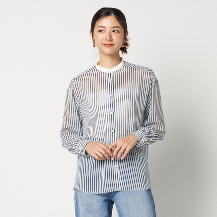 the EDITOR SHIRT (CHIFFON) 詳細画像 ホワイト 4