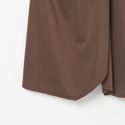 DOUBLE JERSEY RUFFLE DRESS 詳細画像 ダークブラウン 4