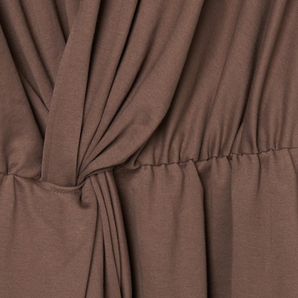 DOUBLE JERSEY RUFFLE DRESS 詳細画像 ダークブラウン 6