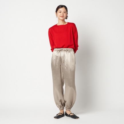 SHINY TWILL BALLOON PANTS 詳細画像 ダークブラウン 4