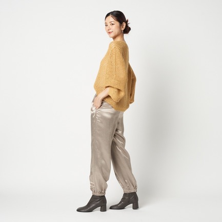 SHINY TWILL BALLOON PANTS 詳細画像 ダークブラウン 6