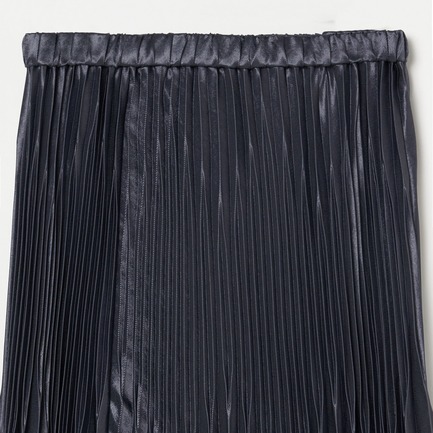 SHINY TWILL PLEATED SKIRT 詳細画像 チャコールグレー 2
