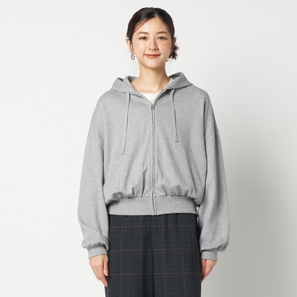 CROPPED SWEAT ZIP HOODIE 詳細画像 ミディアムグレー 5
