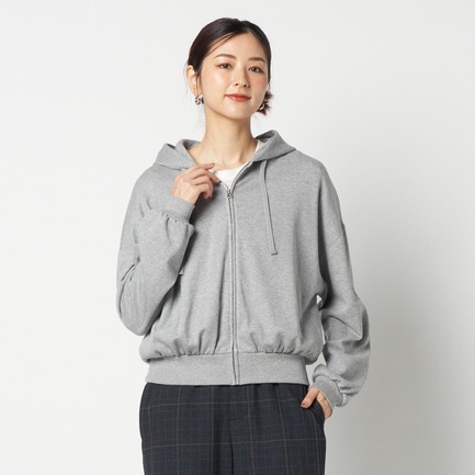 CROPPED SWEAT ZIP HOODIE 詳細画像 ミディアムグレー 8