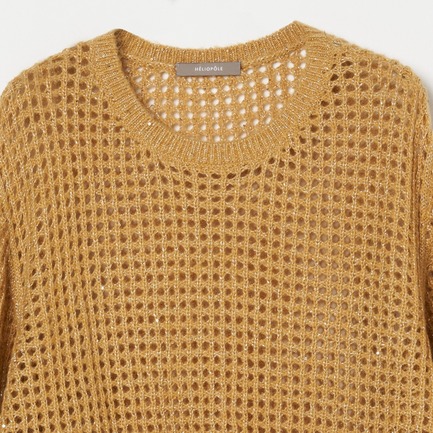 SHEER SPANGLE KNIT 詳細画像 イエロー 2