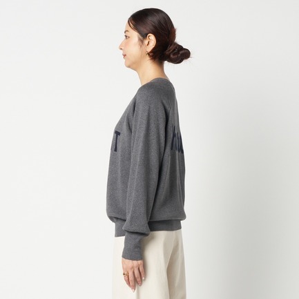 DOUBLE JACQUARD LOGO KNIT 詳細画像 ミディアムグレー 2
