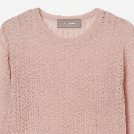 POINTAIL LONG SLEEVE KNIT TEE 詳細画像 ピンク 2
