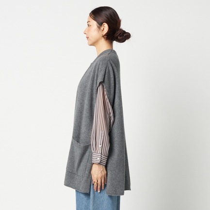 WOOL CASHMERE 2 WAY GILET 詳細画像 ミディアムグレー 2