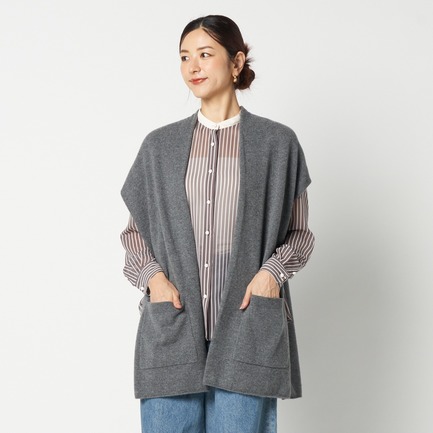 WOOL CASHMERE 2 WAY GILET 詳細画像 ミディアムグレー 4