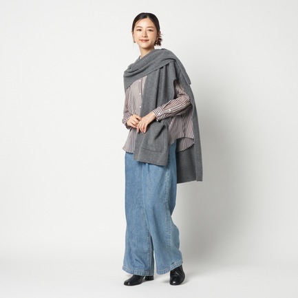 WOOL CASHMERE 2 WAY GILET 詳細画像 ミディアムグレー 7
