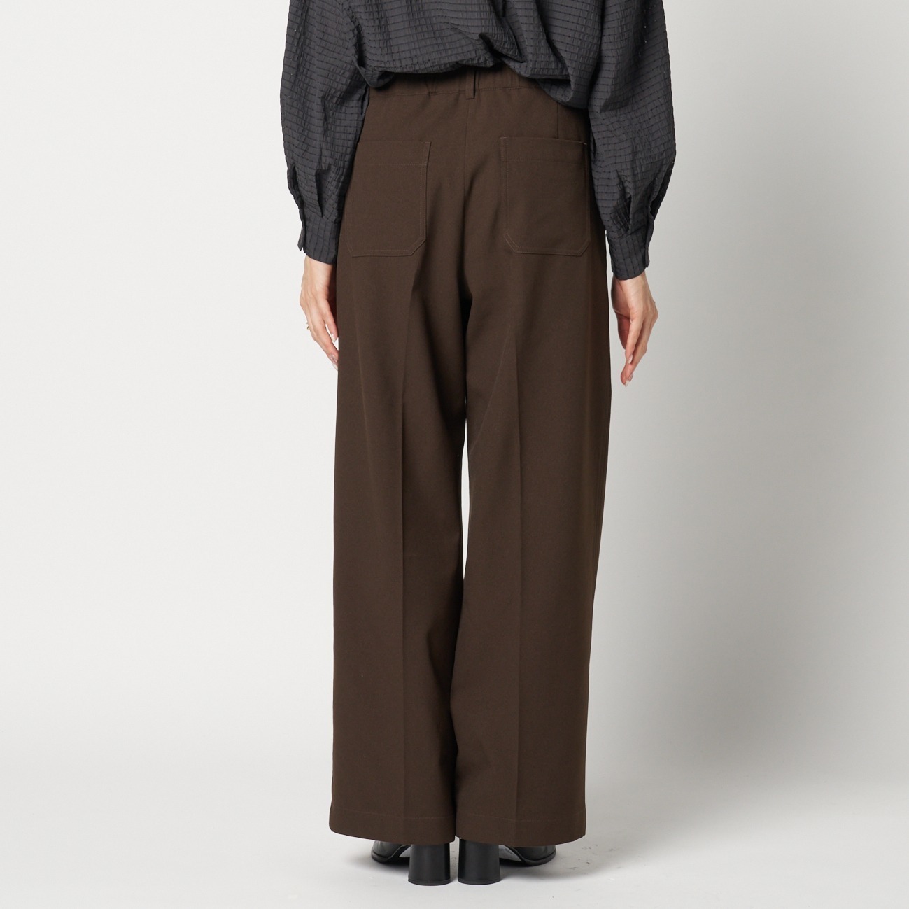 TUCK STRAIGHT PANTS 詳細画像 ダークブラウン 9