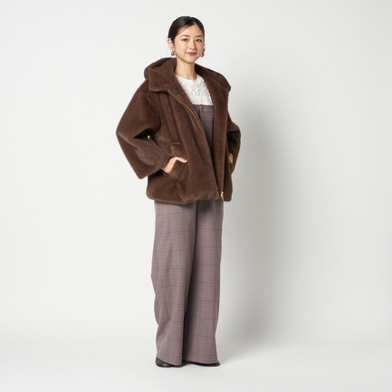 MINK FAUX FUR HOODIE BLOUSON 詳細画像 ダークブラウン 13