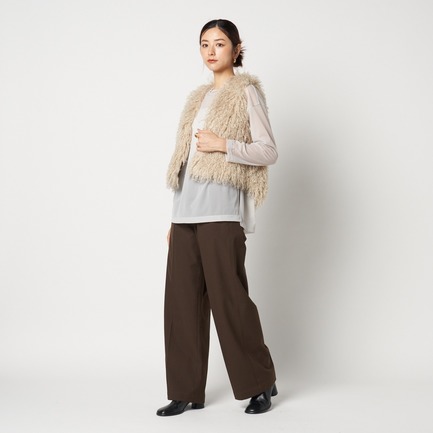 SHEEP FAUX FUR GILET 詳細画像 アイボリー 2