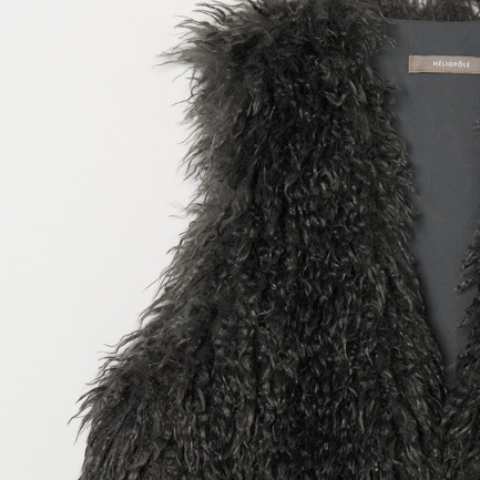SHEEP FAUX FUR GILET 詳細画像 チャコールグレー 3