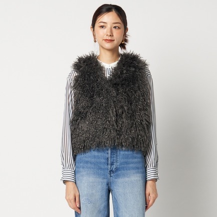 SHEEP FAUX FUR GILET 詳細画像 チャコールグレー 5