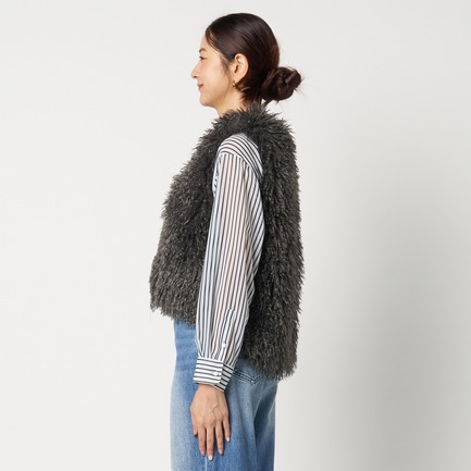 SHEEP FAUX FUR GILET 詳細画像 チャコールグレー 6