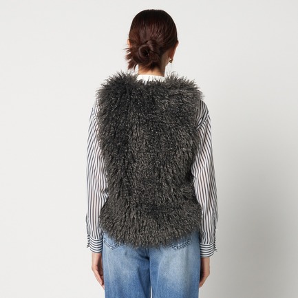 SHEEP FAUX FUR GILET 詳細画像 チャコールグレー 7